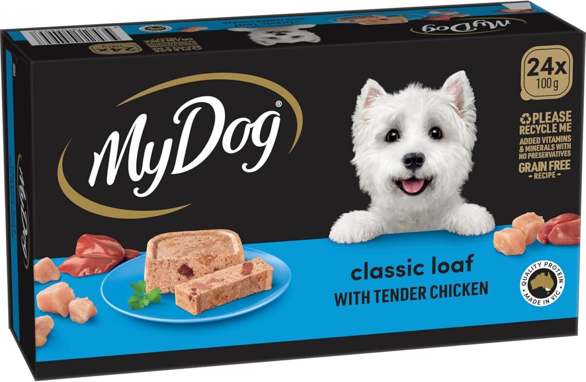 My Dog Adult Wet Dog Food Classic Loaf with Tender Chicken 24 x 100g Trays [x3]