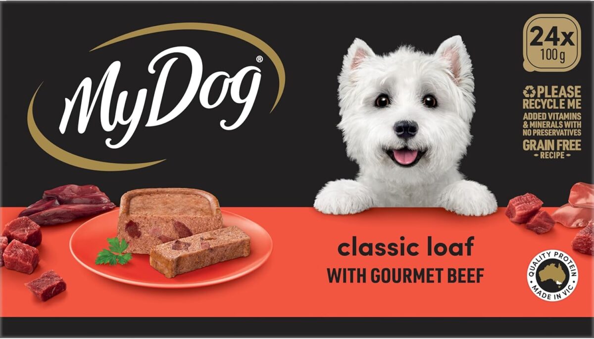 My Dog Adult Wet Dog Food Classic Loaf with Gourmet Beef 24 x 100g Trays [x3]