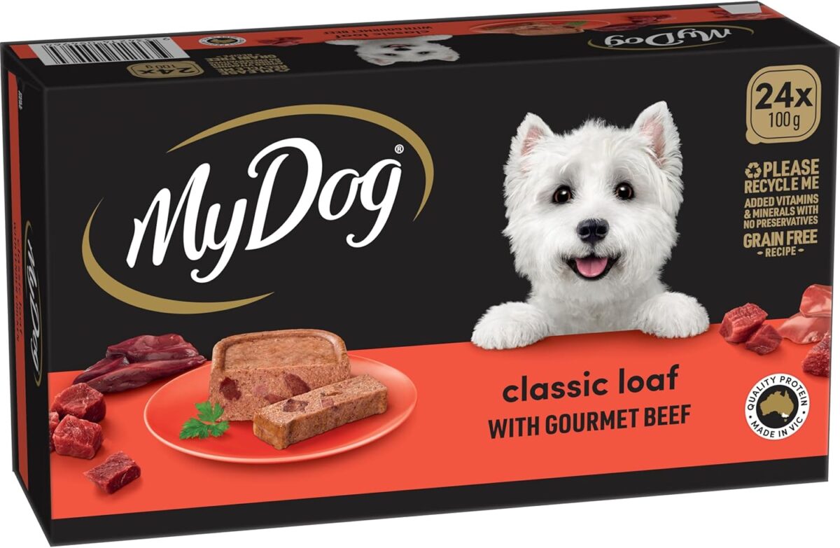 My Dog Adult Wet Dog Food Classic Loaf with Gourmet Beef 24 x 100g Trays [x3]