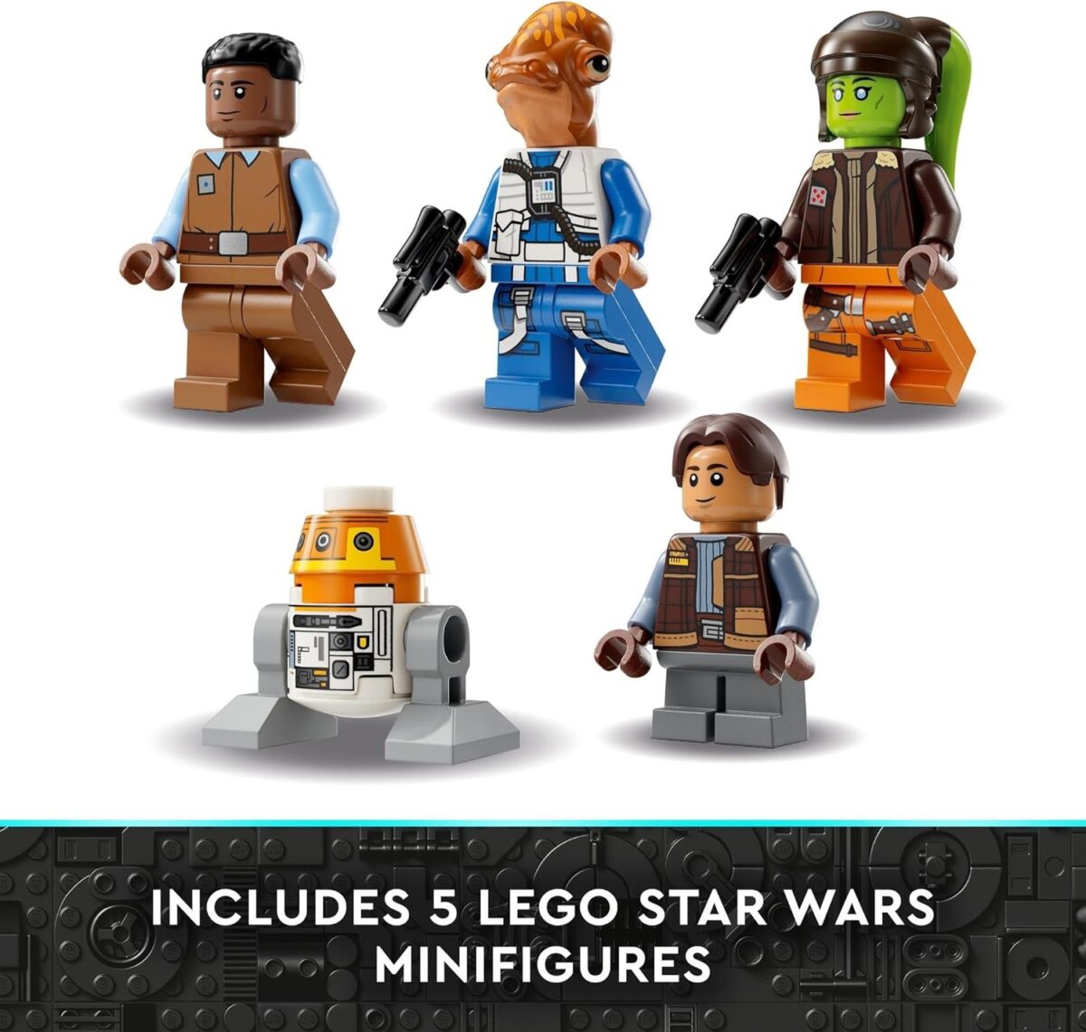 LEGO Star Wars Ghost & Phantom II Building Toy,2 Buildable Star Ship Kids Toys for 10 Plus Year Boys, Girls and Ahsoka Fans, 5 Minifigures Including Jacen Syndulla and a Chopper Droid Figure 75357