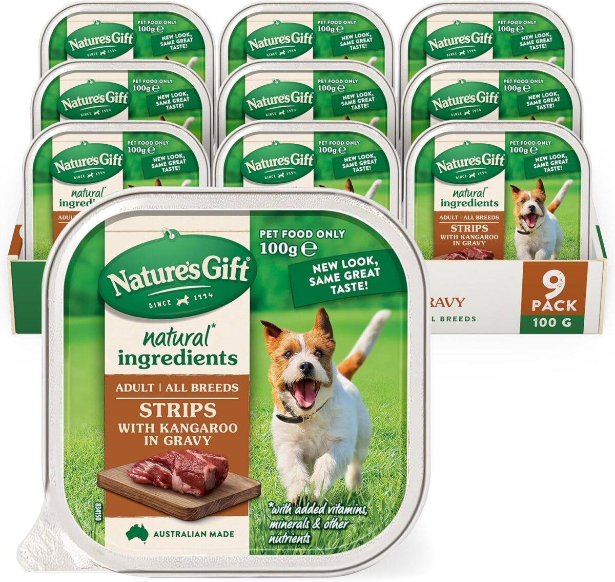 Nature's Gift Adult Wet Dog Food Loaf Prime Beef in Gravy 9x100g [x6]
