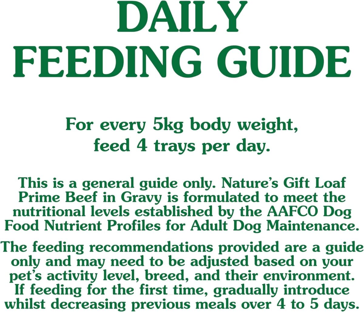Nature's Gift Adult Wet Dog Food Loaf Prime Beef in Gravy 9x100g [x6]