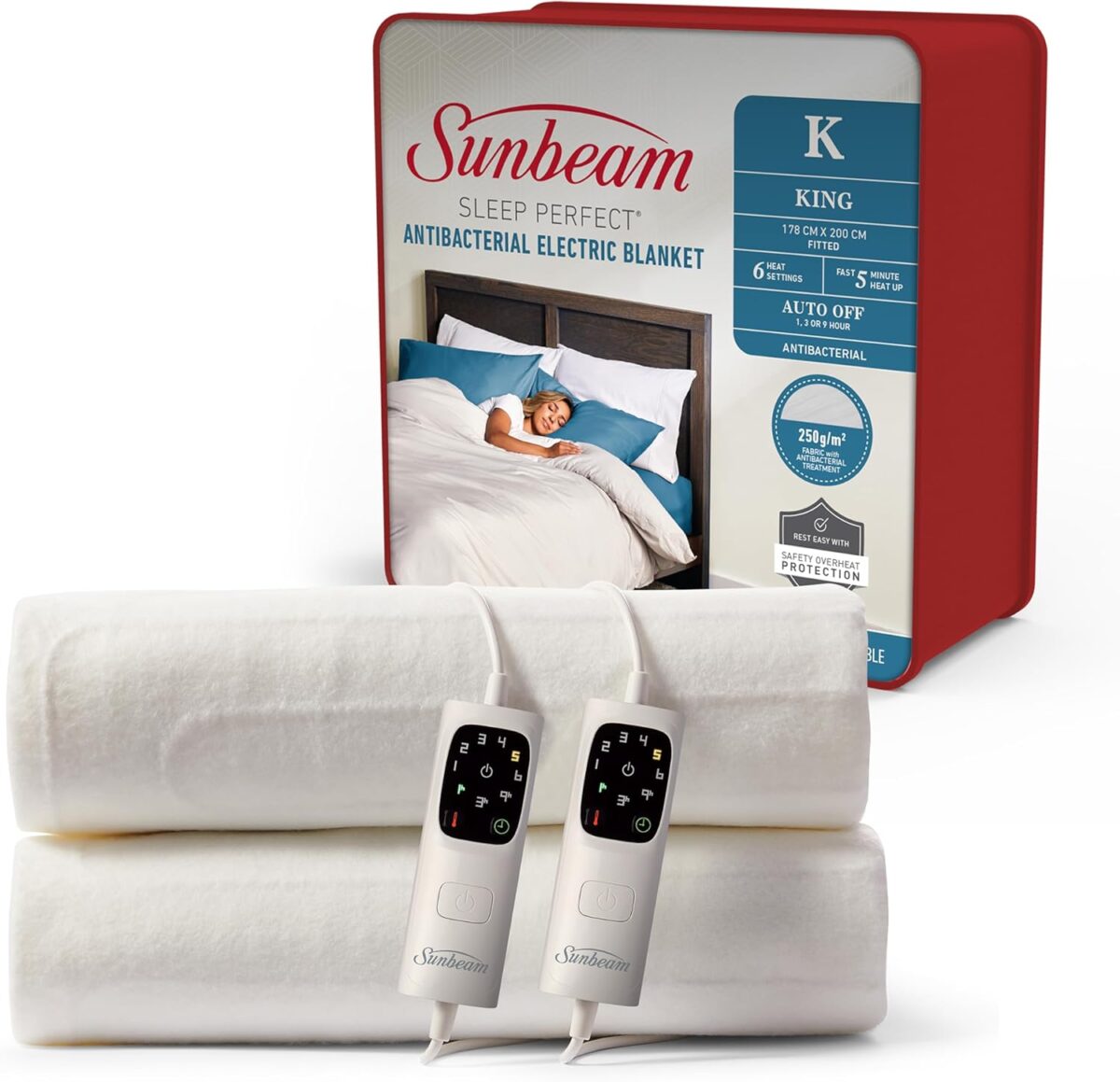 Sunbeam Sleep Perfect Antibacterial Electric Blanket Single Sunbeam Sleep Perfect Antibacterial Electric Blanket Single