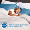 Sunbeam Sleep Perfect Antibacterial Electric Blanket Queen, Dual Controls Sunbeam Sleep Perfect Antibacterial Electric Blanket Queen, Dual Controls