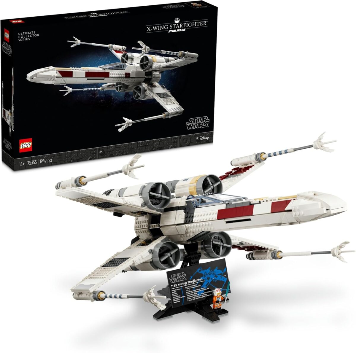 LEGO® Star Wars™ X-Wing Starfighter™ 75355 Ultimate Collector Series Building Set for Adults; Collectible, Brick-Built Model; Fun Birthday or Christmas Treat Idea for Fans LEGO® Star Wars™ X-Wing Starfighter™ 75355 Ultimate Collector Series Building Set for Adults; Collectible, Brick-Built Model; Fun Birthday or Christmas Treat Idea for Fans