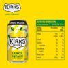 Kirks Lemon Squash Zero Sugar Soft Drink 20 x 375mL Cans [x4]