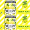 Kirks Lemon Squash Zero Sugar Soft Drink 20 x 375mL Cans [x4]