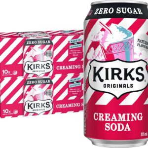 Kirks Creaming Soda Sugar Free Soft Drink 20 x 375mL Cans [x4]