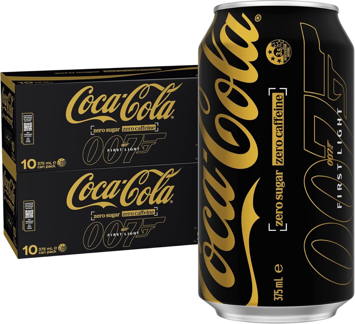 Coca-Cola Zero Sugar Zero Caffeine Soft Drink 20 x 375mL [x3]