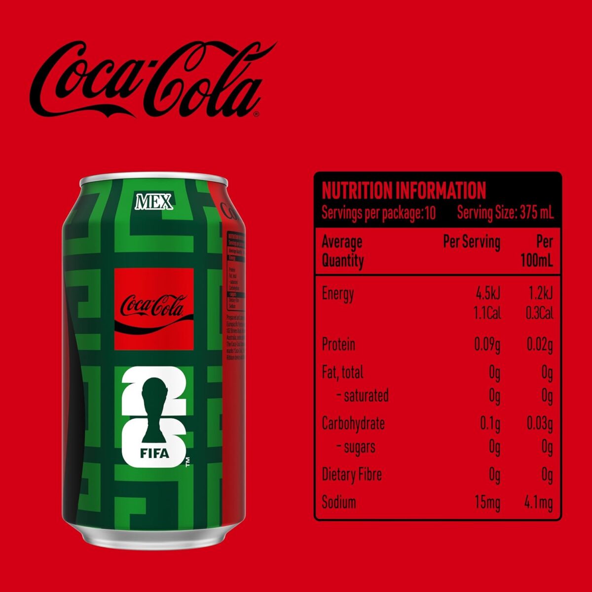 Coca-Cola Zero Sugar Soft Drink 20 x 375mL Cans [x3]