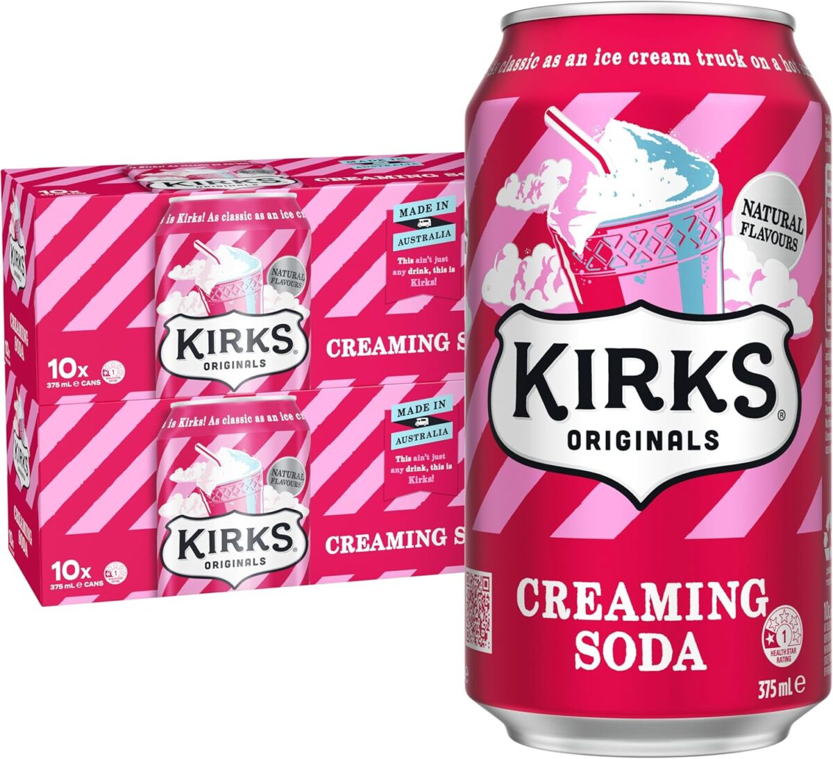 Kirks Creaming Soda 20 x 375 mL [x4]