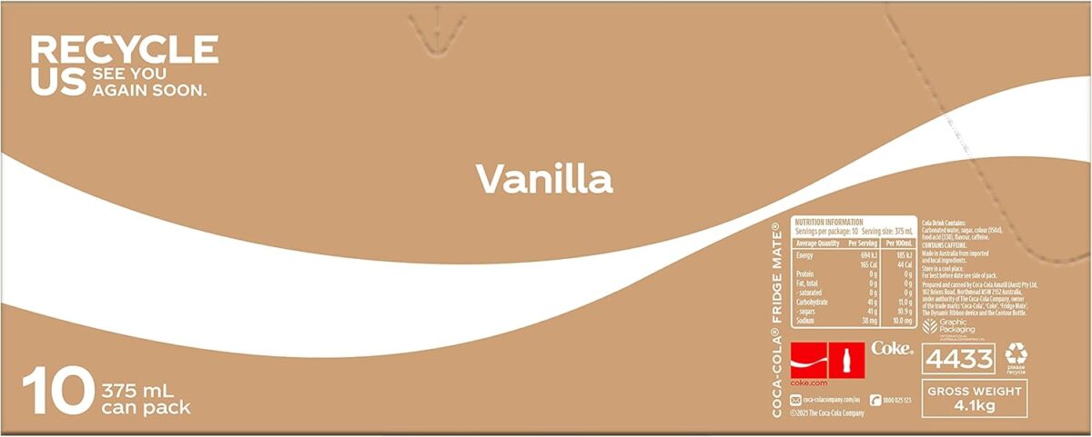 Coca-Cola Vanilla Soft Drink 20 x 375mL [x3]