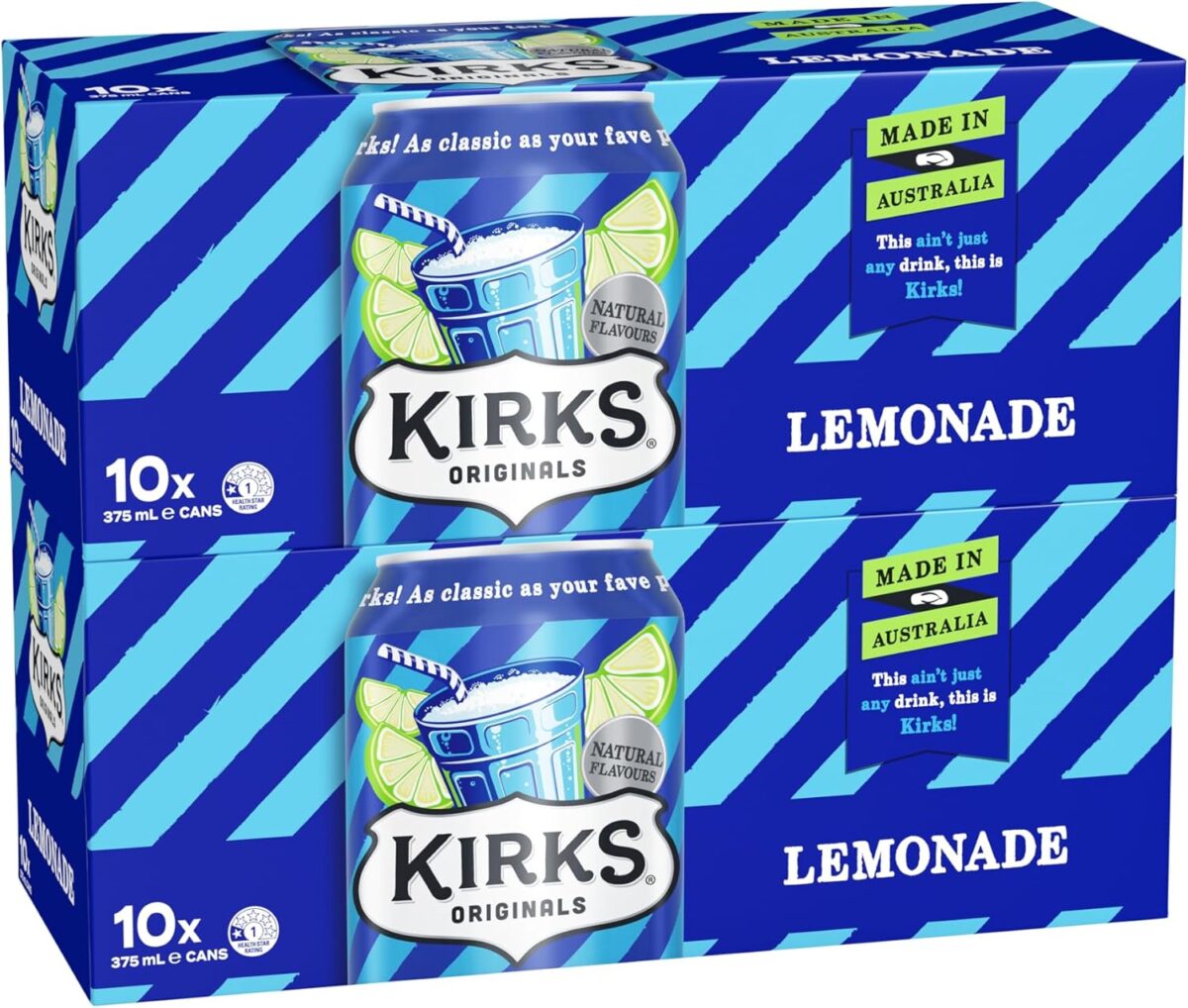 Kirks Lemonade Soft Drink 20 x 375 mL [x4]