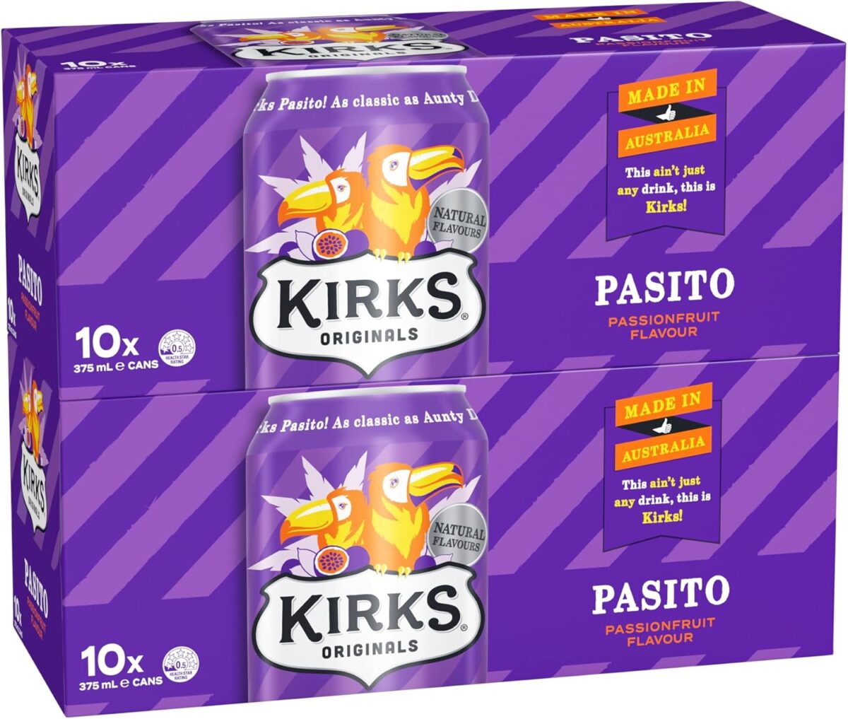 Kirks Pasito Soft Drink 20 x 375mL [x4]