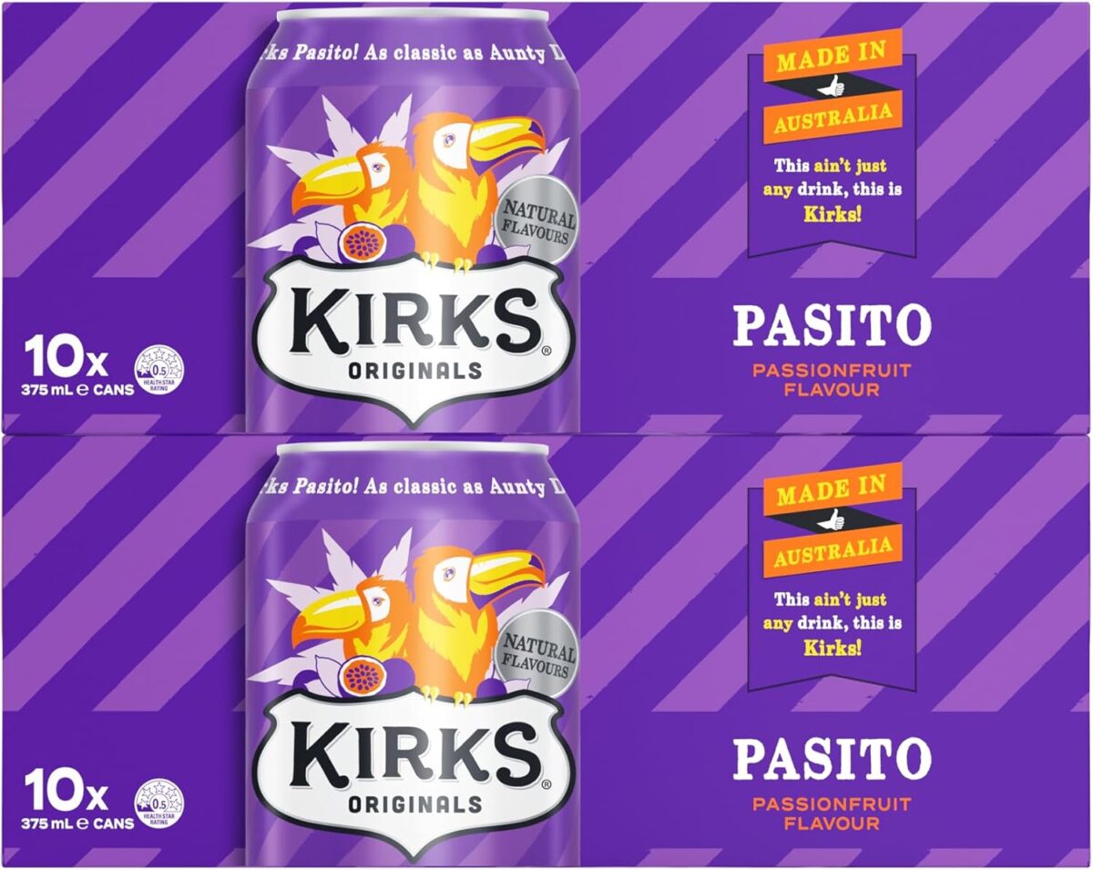 Kirks Pasito Soft Drink 20 x 375mL [x4]