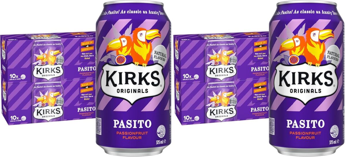 Kirks Pasito Soft Drink 20 x 375mL [x4]