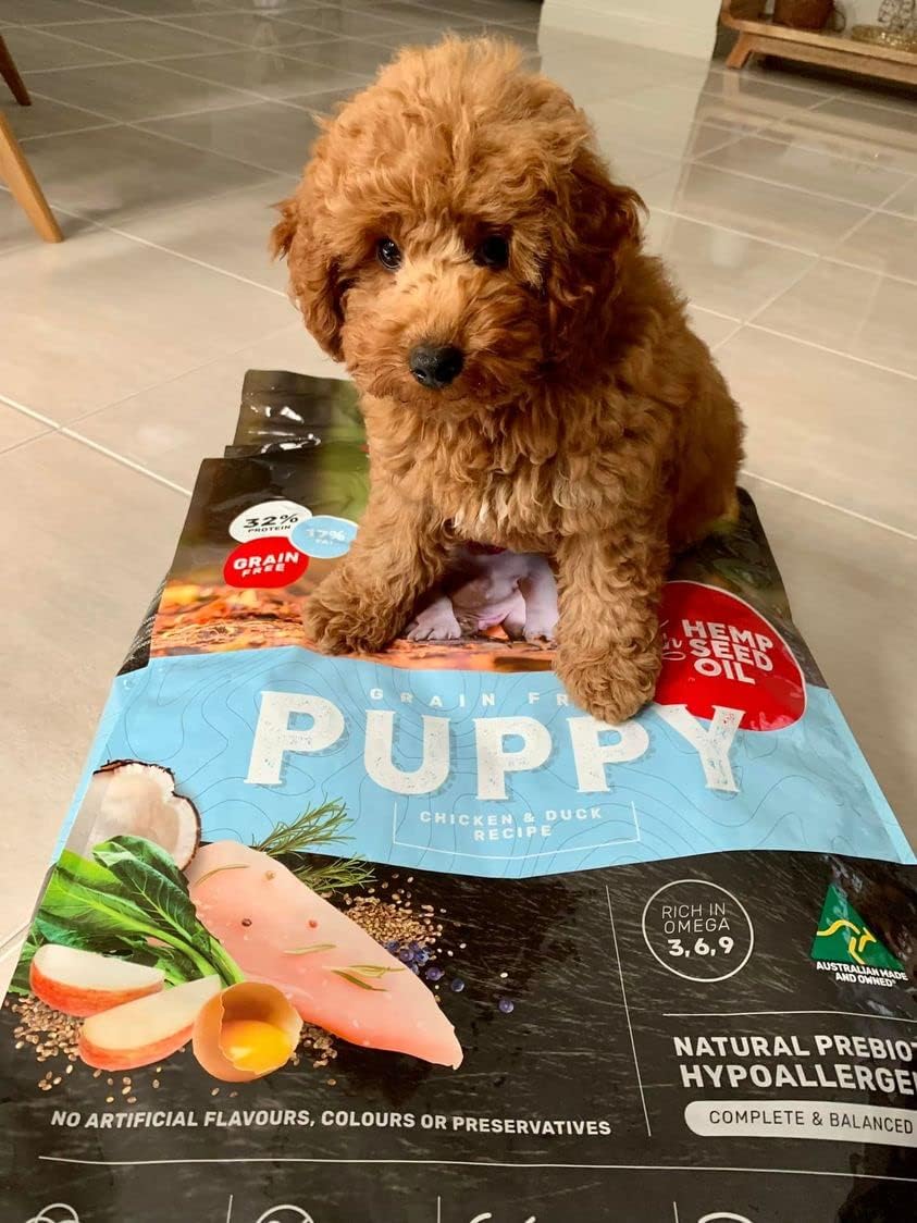 Pet Food Australia Chicken & Duck with Hemp Seed Oil Grain Free Dry Puppy Dog Food 3kg [x2]