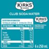 Kirks Club Soda Water 24 x 250mL Cans [x2]