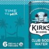 Kirks Club Soda Water 24 x 250mL Cans [x2]