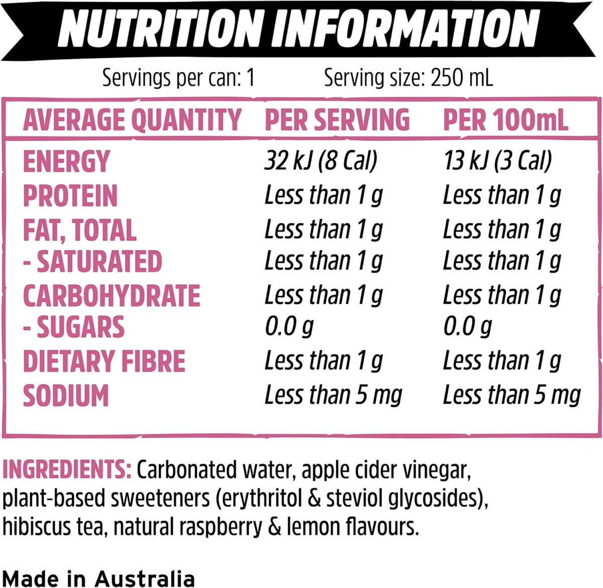 Remedy Sodaly Raspberry Prebiotic Soft Drink 250 mL 24-Pack [x2]