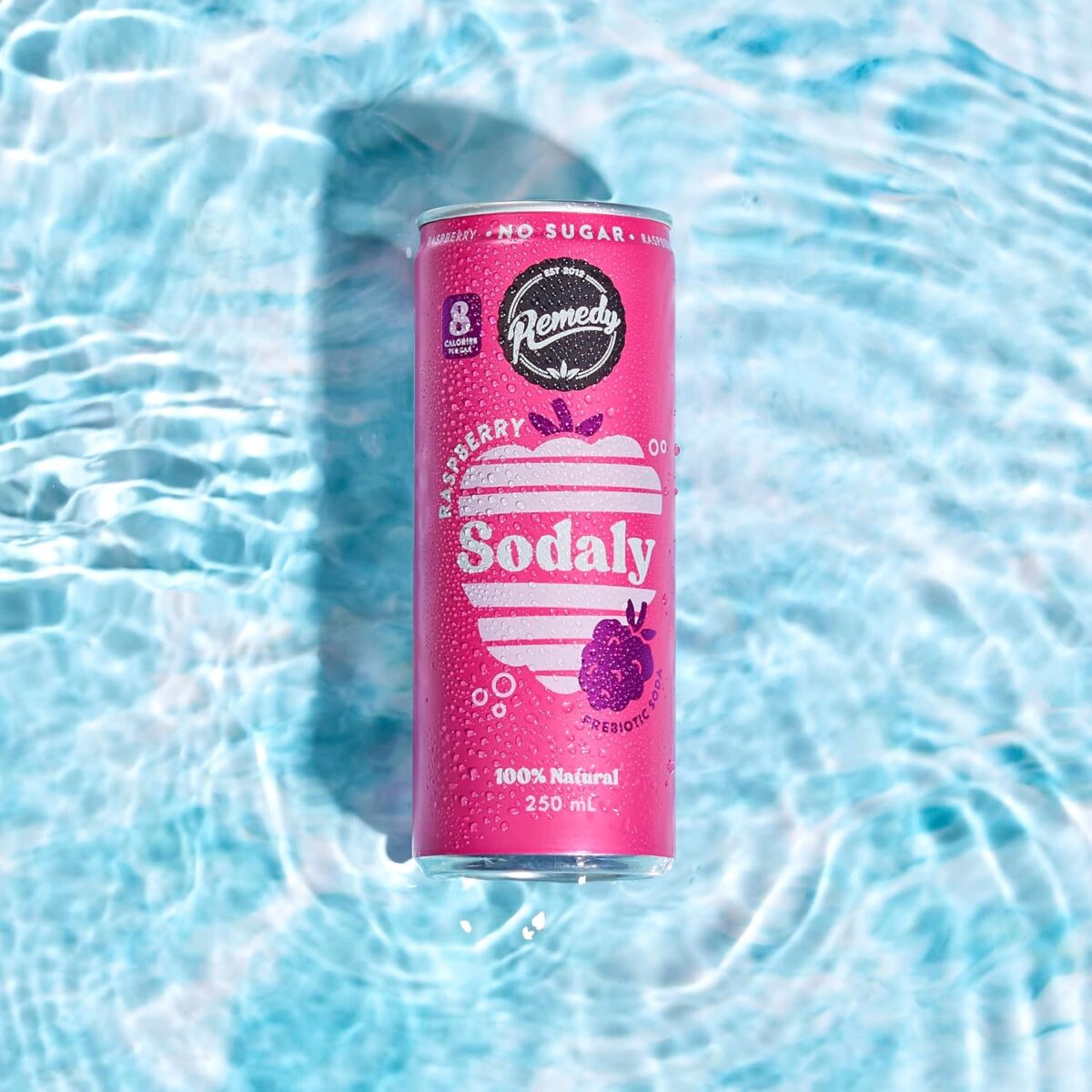 Remedy Sodaly Raspberry Prebiotic Soft Drink 250 mL 24-Pack [x2]