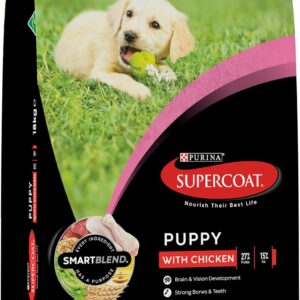 Purina Supercoat Puppy Chicken Dry Dog Food 18 Kg [x2]