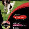 Purina Supercoat Adult Beef Dry Dog Food 18 Kg [x2]