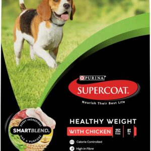 Purina Supercoat Adult Healthy Weight Chicken Dry Dog Food 18 Kg [x2]