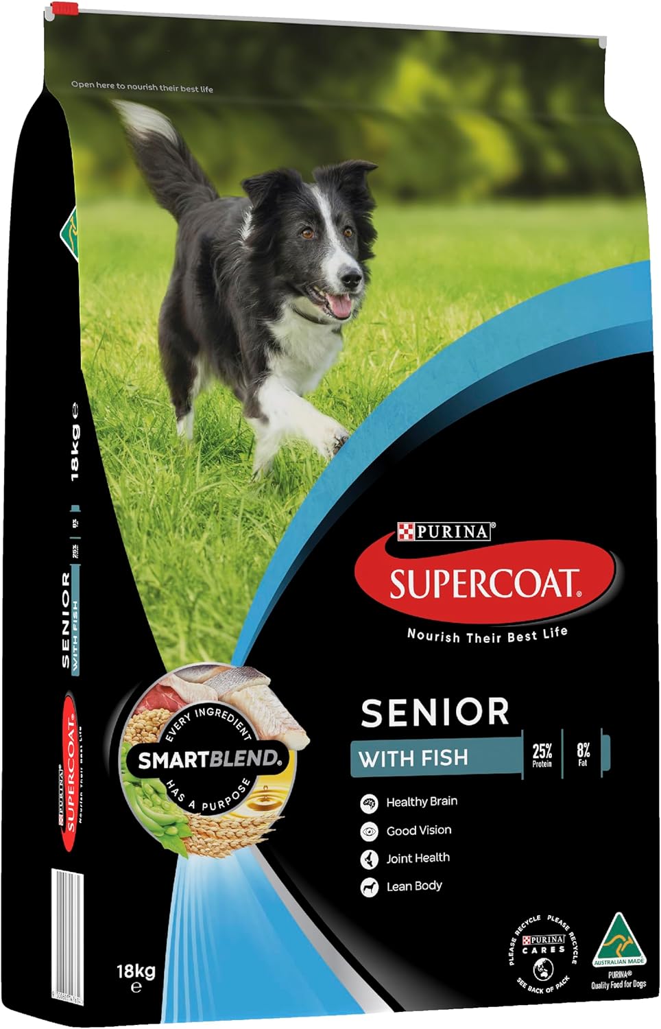 B0CC1P342S_img_1 Purina Supercoat Senior Fish Dry Dog Food 18 Kg