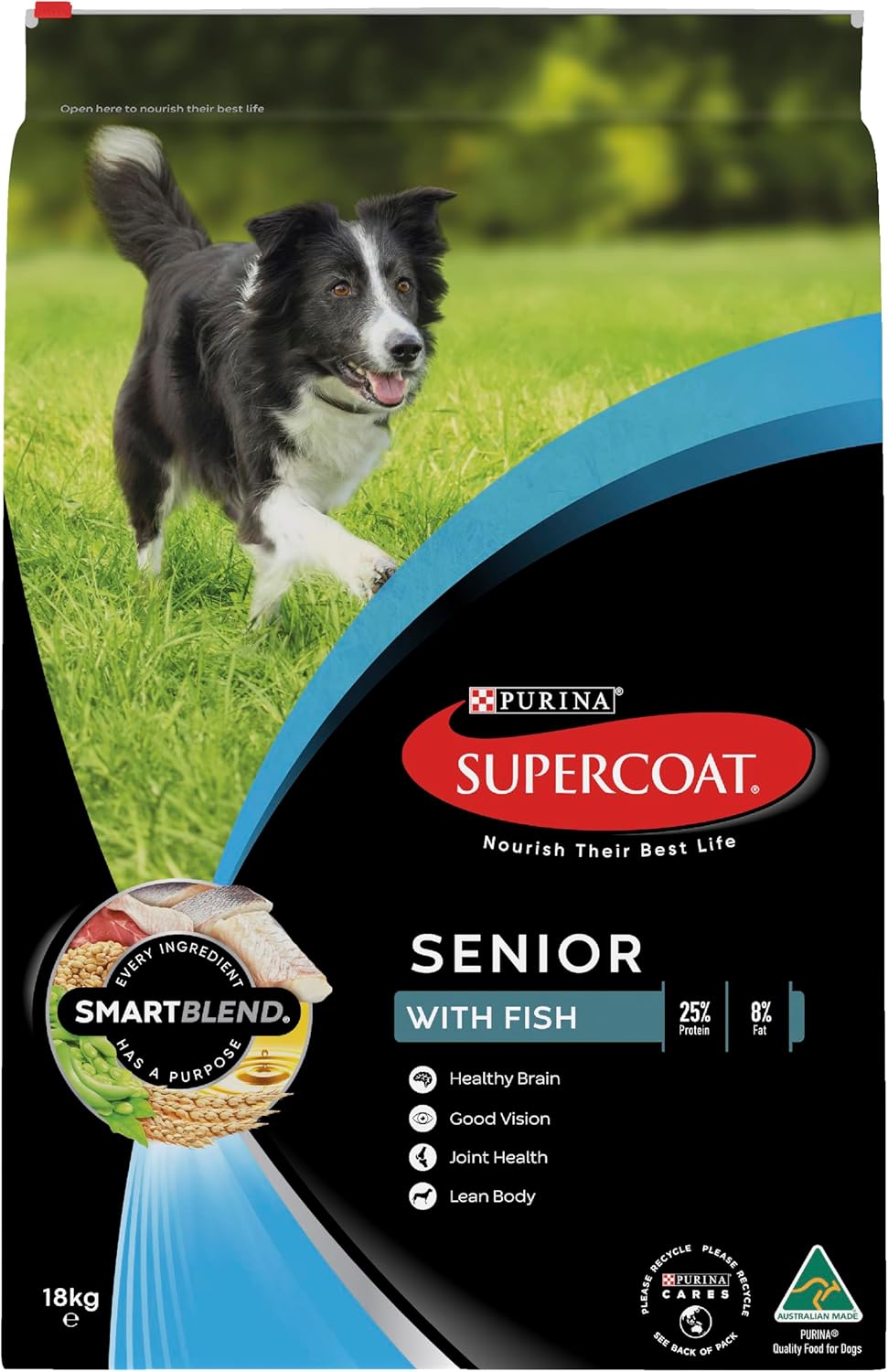 B0CC1P342S_img_2 Purina Supercoat Senior Fish Dry Dog Food 18 Kg