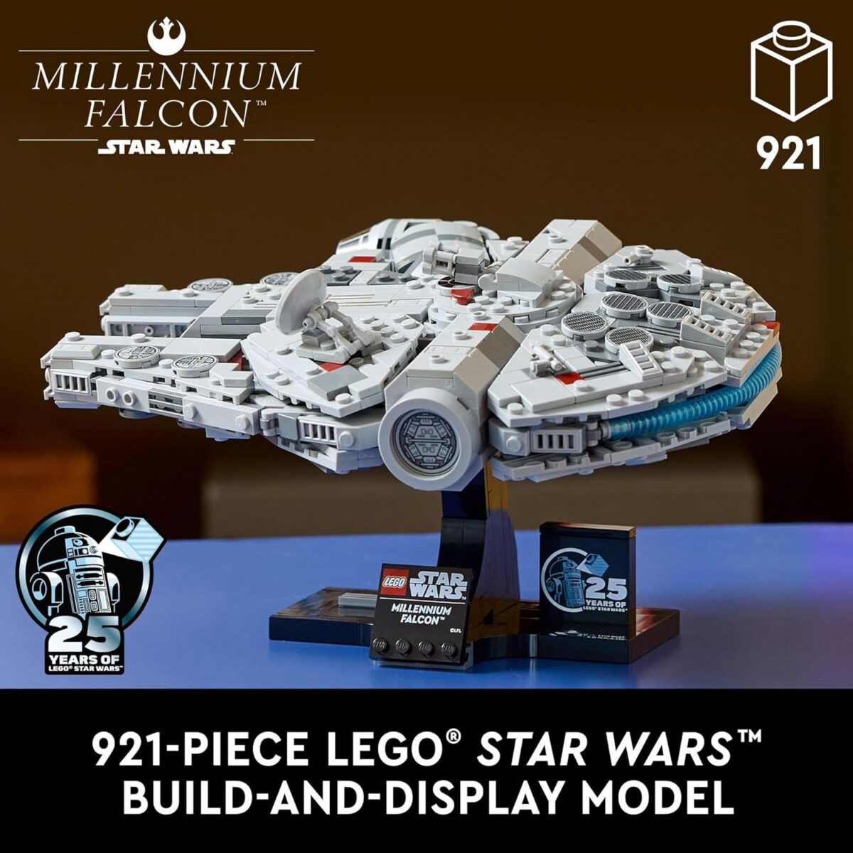 LEGO Star Wars Millenium Falcon Set for Adults, Collectible Starship Display Model Building Kit, Home or Office Décor Accessory for Men & Women, Memorabilia Treat for A New Hope Fans 75375 LEGO Star Wars Millenium Falcon Set for Adults, Collectible Starship Display Model Building Kit, Home or Office Décor Accessory for Men & Women, Memorabilia Treat for A New Hope Fans 75375