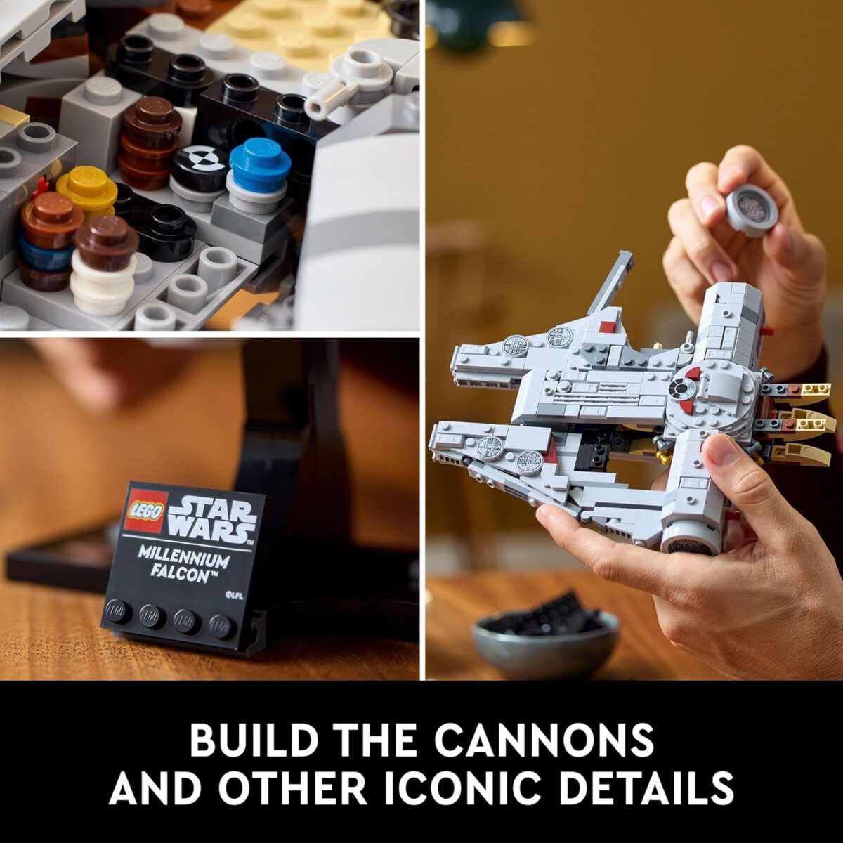 LEGO Star Wars Millenium Falcon Set for Adults, Collectible Starship Display Model Building Kit, Home or Office Décor Accessory for Men & Women, Memorabilia Treat for A New Hope Fans 75375 LEGO Star Wars Millenium Falcon Set for Adults, Collectible Starship Display Model Building Kit, Home or Office Décor Accessory for Men & Women, Memorabilia Treat for A New Hope Fans 75375