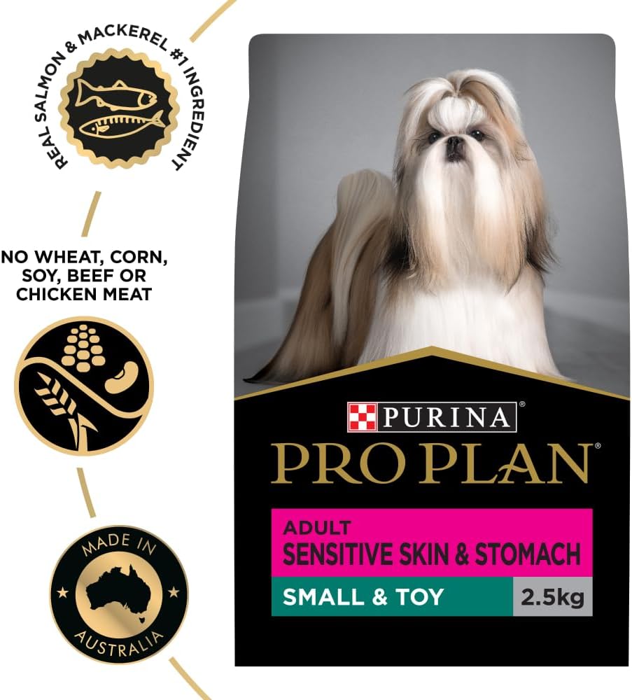 Purina Pro Plan Adult Dry Dog Food Small and Toy Breeds Salmon and Mackerel 2.5kg [x2]