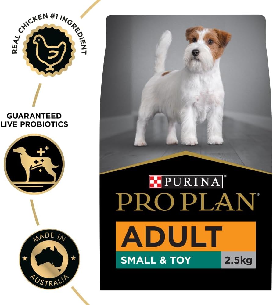 Purina Pro Plan Adult Dry Dog Food Small and Toy Breeds Chicken 2.5kg [x2]