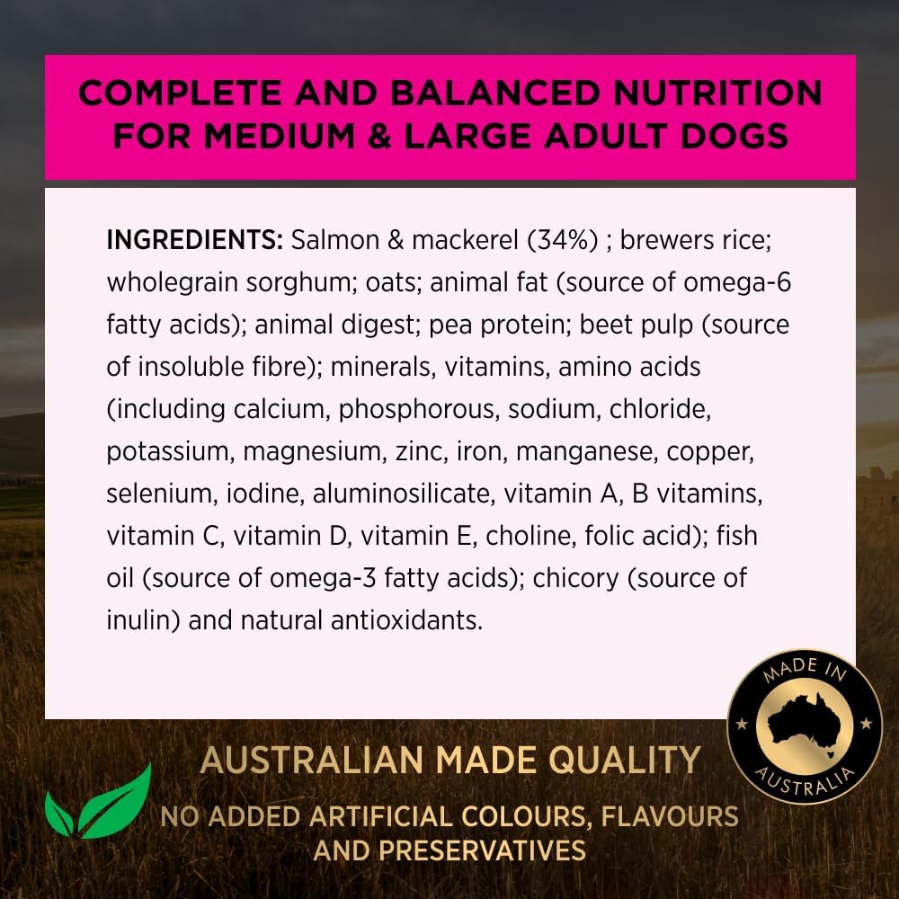 Purina Pro Plan Adult Dry Dog Food Medium and Large Breeds Salmon and Mackerel 12kg