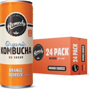 Remedy Kombucha Orange Squeeze 250mL 24-Pack [x2]