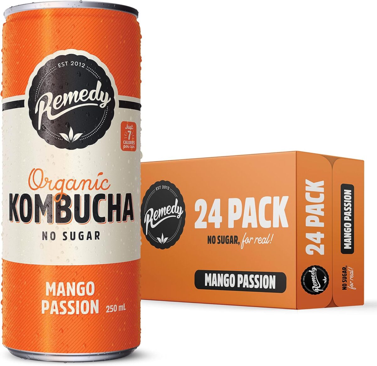 Remedy Kombucha Orange Squeeze 250mL 24-Pack [x2]