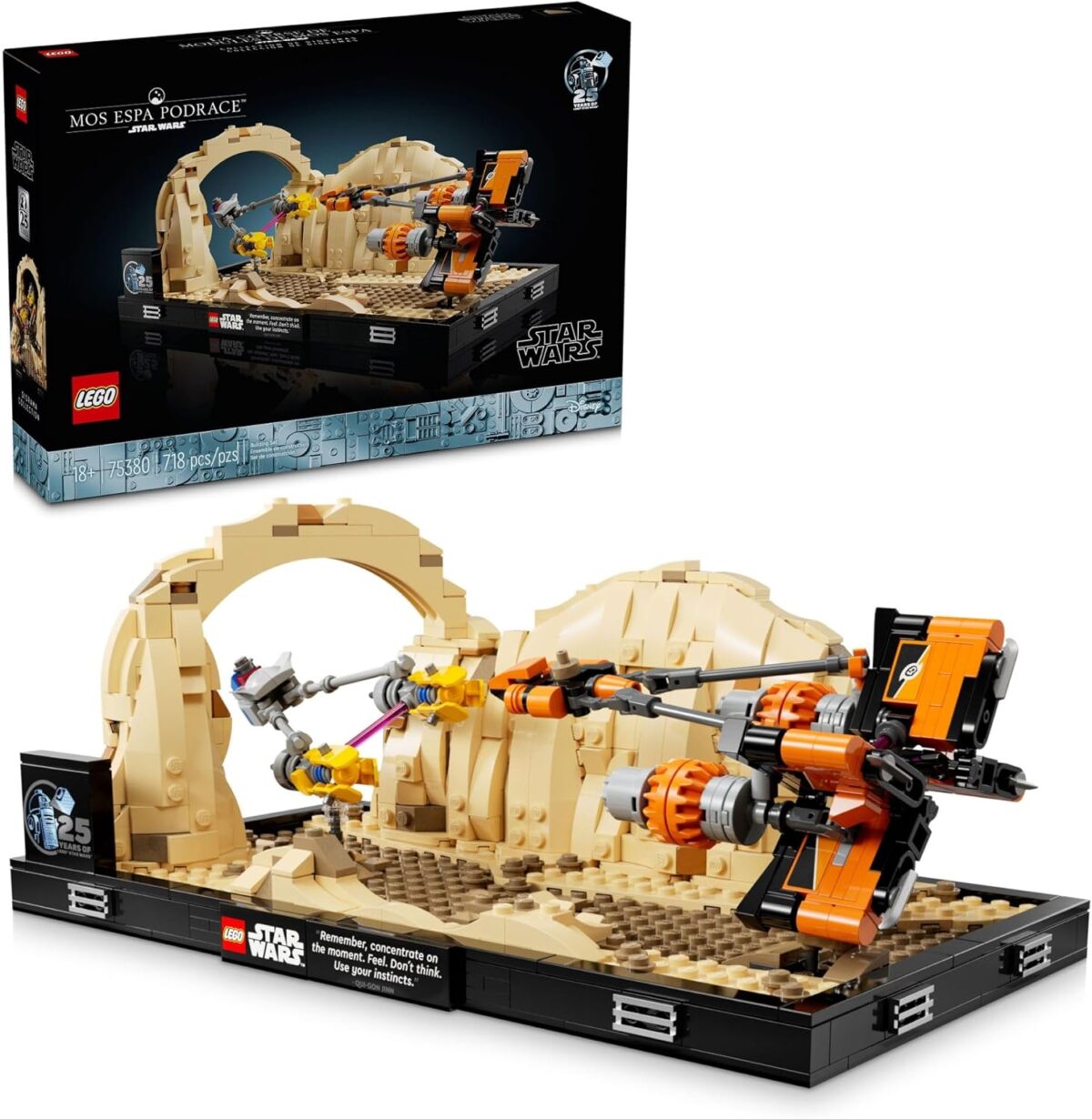 Lego Star Wars: The Phantom Menace Mos ESPA Podrace Diorama, Build and Display Model for Adults, Star Wars Fan Gift with Anakin Skywalker's Podracer, 75380 Lego Star Wars: The Phantom Menace Mos ESPA Podrace Diorama, Build and Display Model for Adults, Star Wars Fan Gift with Anakin Skywalker's Podracer, 75380