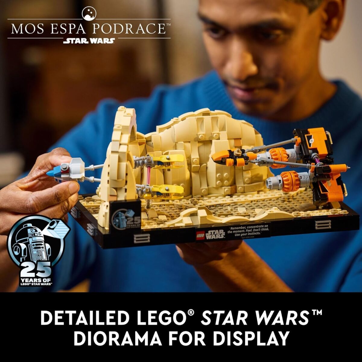 Lego Star Wars: The Phantom Menace Mos ESPA Podrace Diorama, Build and Display Model for Adults, Star Wars Fan Gift with Anakin Skywalker's Podracer, 75380 Lego Star Wars: The Phantom Menace Mos ESPA Podrace Diorama, Build and Display Model for Adults, Star Wars Fan Gift with Anakin Skywalker's Podracer, 75380
