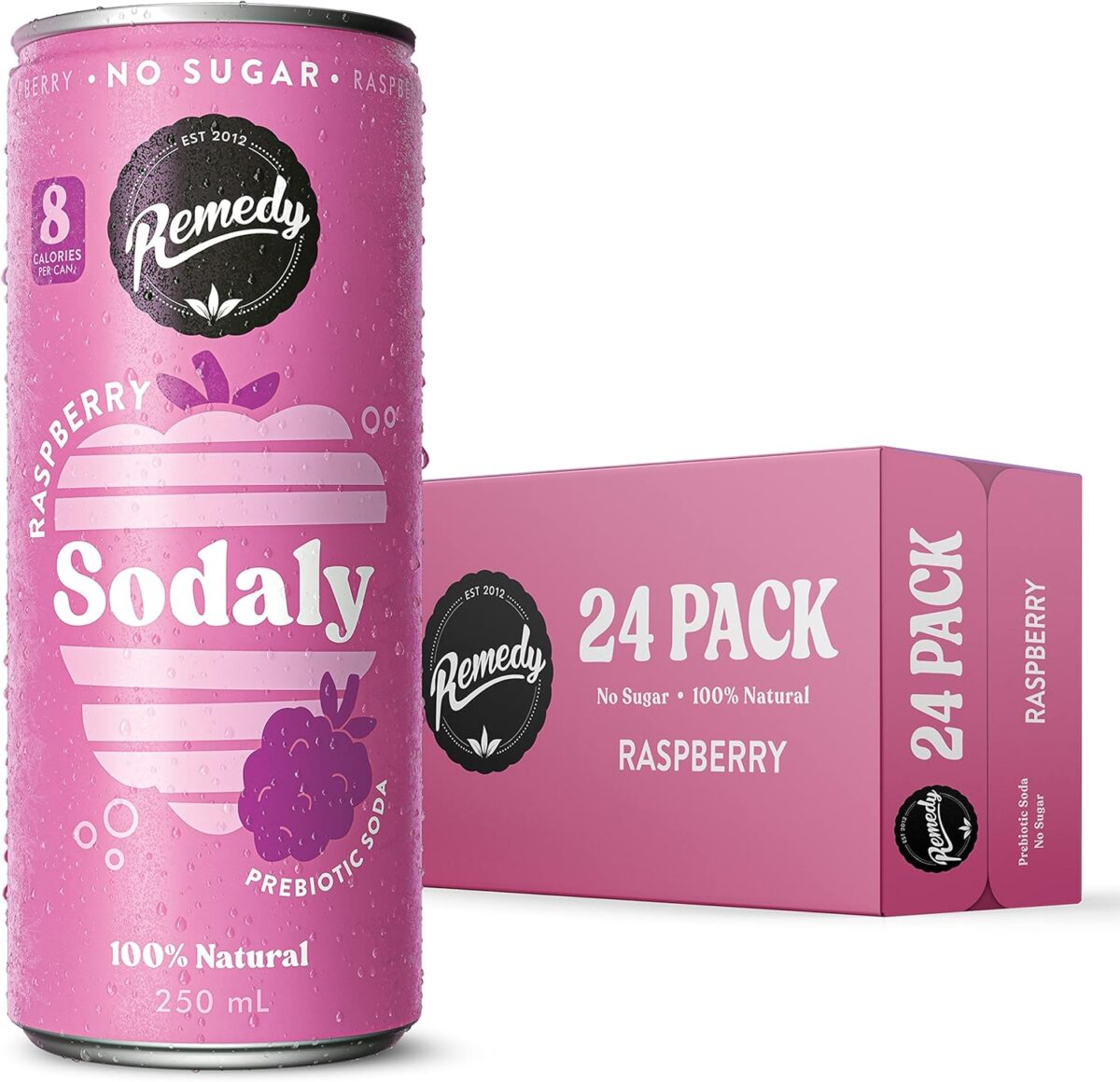 Remedy Sodaly Guava Prebiotic Soft Drink 250 mL Pack of 24 [x2]