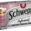 Schweppes Zero Sugar Raspberry & Blueberry Infused Natural Mineral Sparkling Water 375ml Pack of 10 [x6]