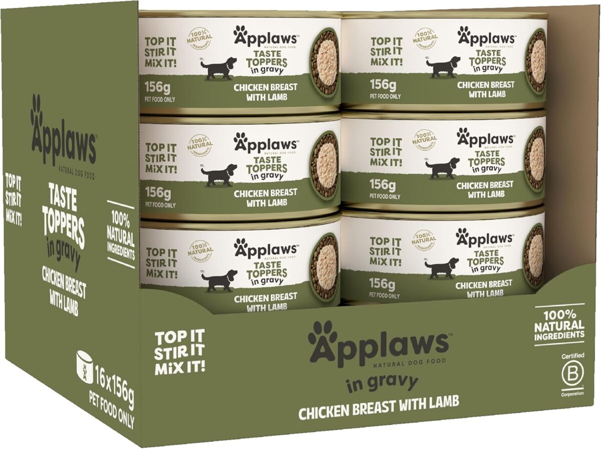 Applaws Taste Toppers Chicken Breast with Vegetables in Broth Wet Dog Food 16x156g [x2]