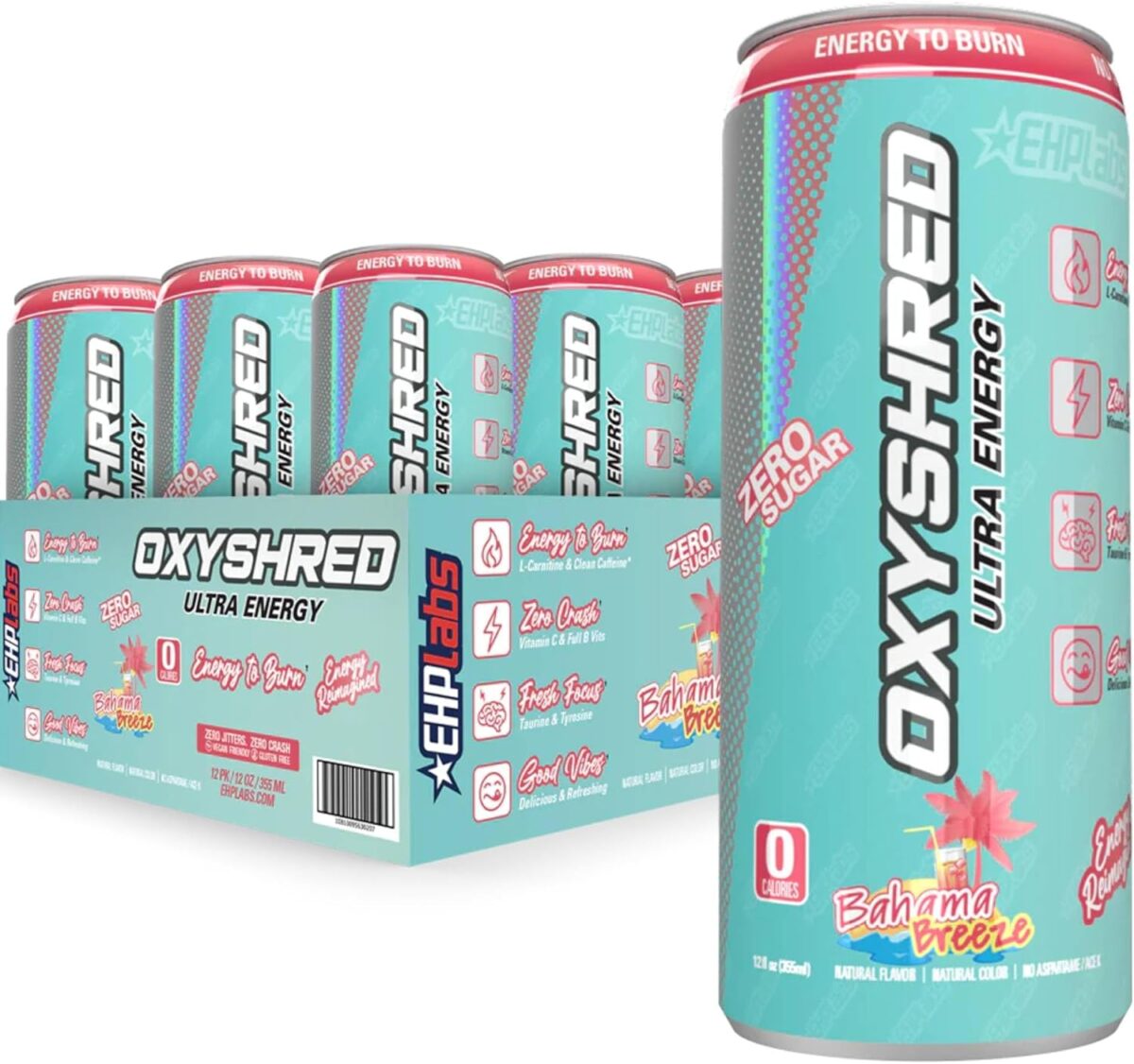 EHP Labs OxyShred Healthy Energy Drink Passionfruit 12-Pack