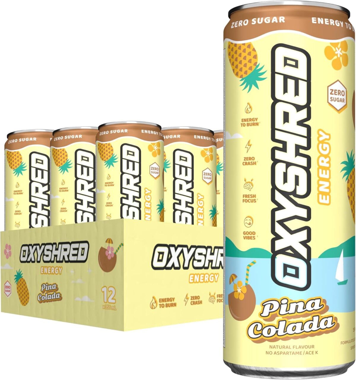 EHP Labs OxyShred Healthy Energy Drink Passionfruit 12-Pack