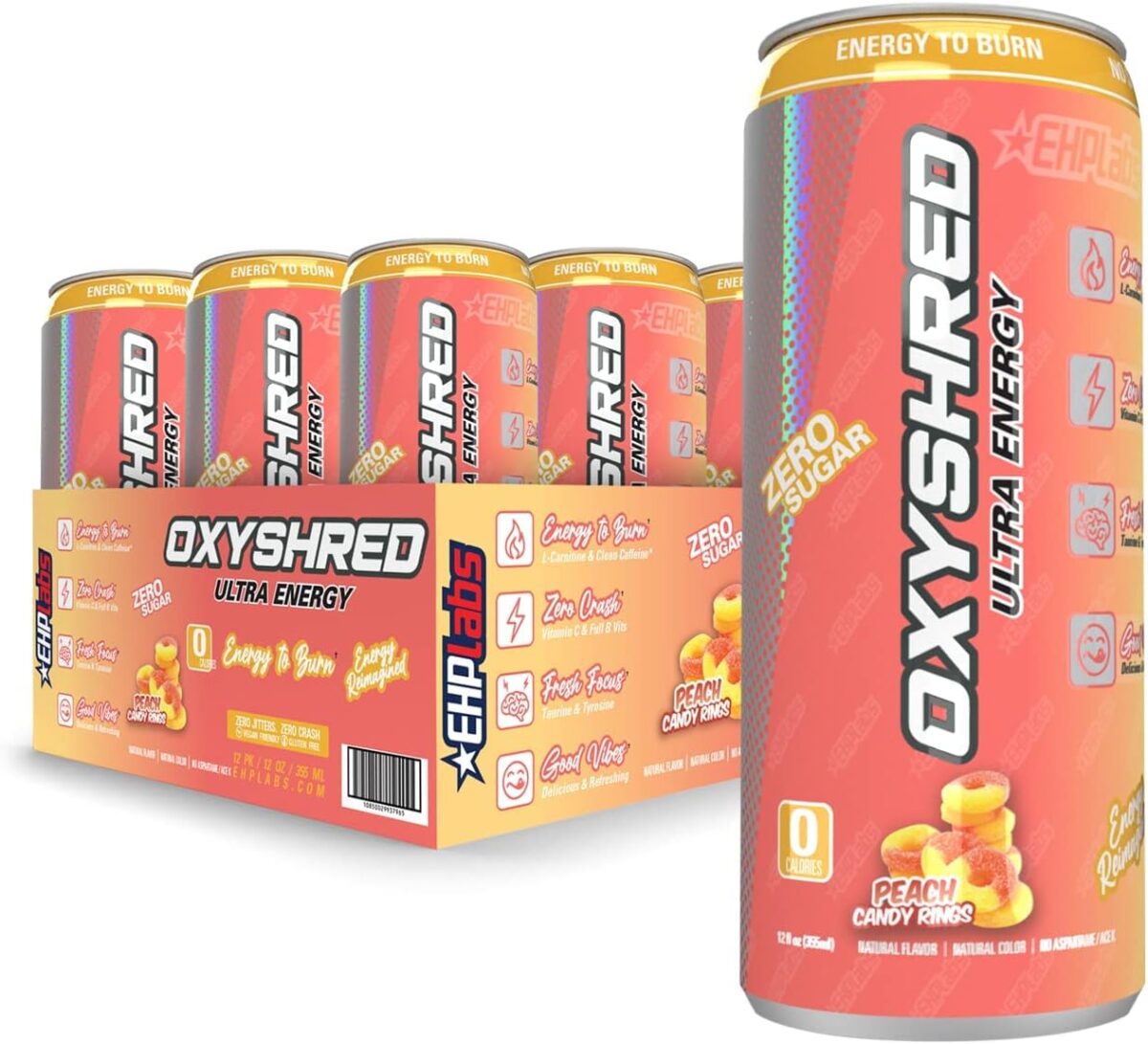 EHP Labs OxyShred Healthy Energy Drink Passionfruit 12-Pack