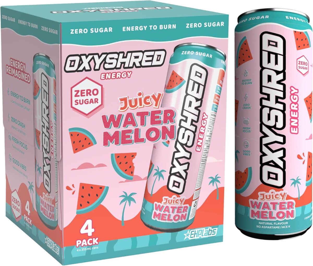 EHP Labs OxyShred Healthy Energy Drink Passionfruit 12-Pack