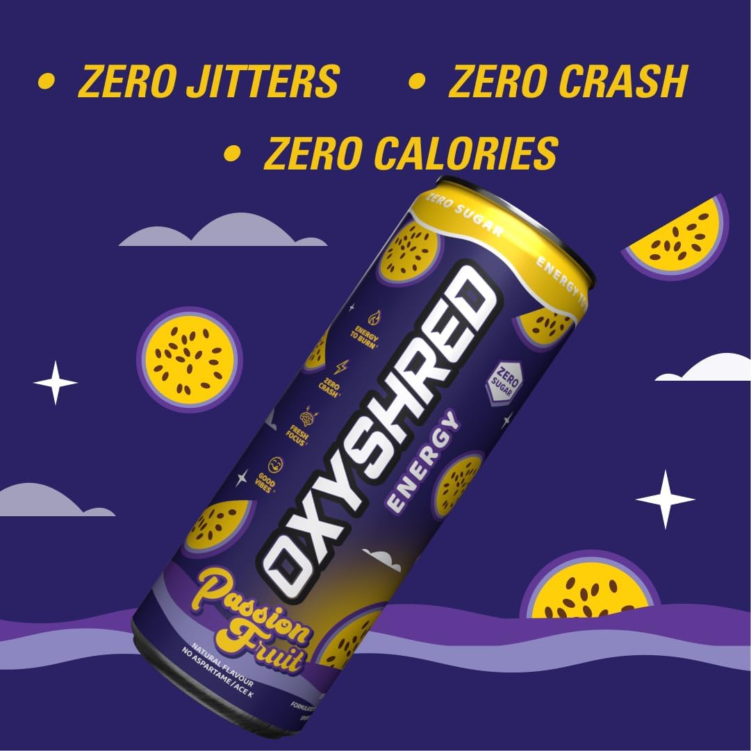EHP Labs OxyShred Healthy Energy Drink Passionfruit 12-Pack