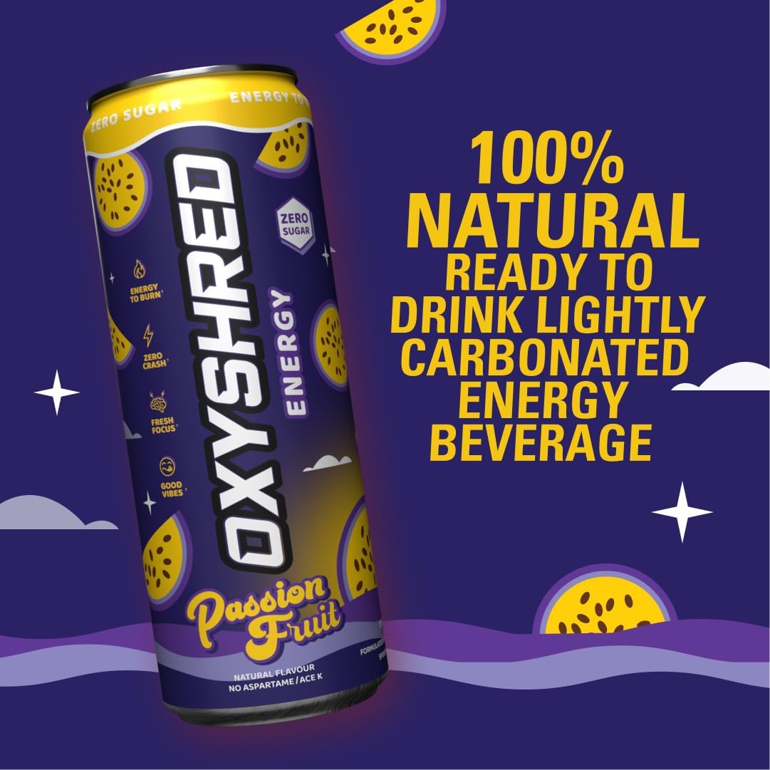 EHP Labs OxyShred Healthy Energy Drink Passionfruit 12-Pack