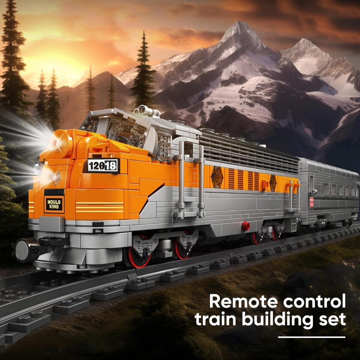 Mould King 12018 Train Building Block Model, MOC Building Set to Build, Gift Toy for Kids Age 8+/Adult Collections Enthusiasts, RC Control Train with Rail and Motors (1541 Pieces) Mould King 12018 Train Building Block Model, MOC Building Set to Build, Gift Toy for Kids Age 8+/Adult Collections Enthusiasts, RC Control Train with Rail and Motors (1541 Pieces)