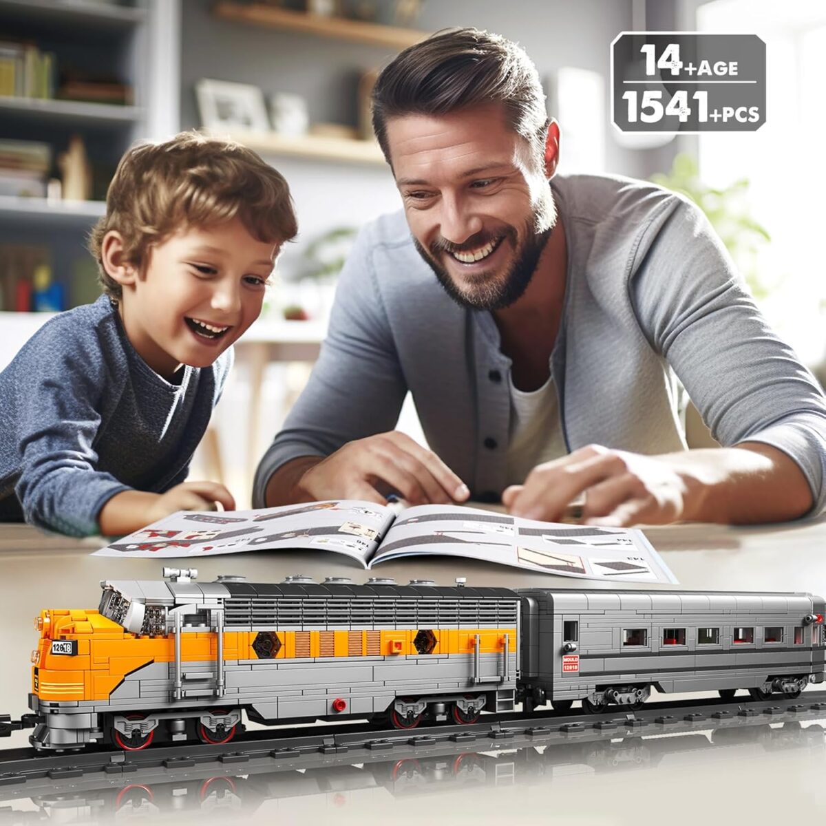 Mould King 12018 Train Building Block Model, MOC Building Set to Build, Gift Toy for Kids Age 8+/Adult Collections Enthusiasts, RC Control Train with Rail and Motors (1541 Pieces) Mould King 12018 Train Building Block Model, MOC Building Set to Build, Gift Toy for Kids Age 8+/Adult Collections Enthusiasts, RC Control Train with Rail and Motors (1541 Pieces)